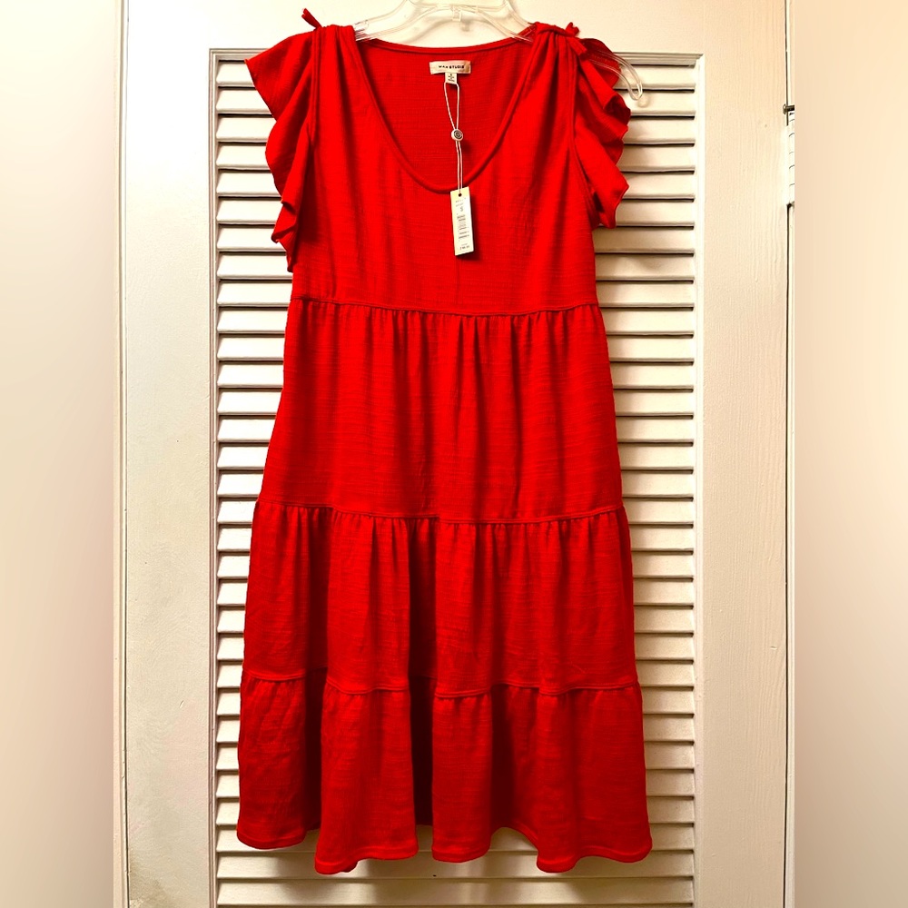 Max Studio orange loose fitting dress